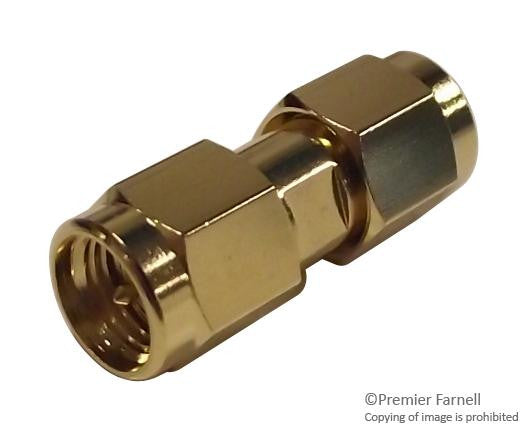 MULTICOMP 19-22-2-TGG RF / Coaxial Adaptor, 50 ohm, 18 GHz, SMA Coaxial, Straight Adapter, SMA, Plug, SMA, Plug