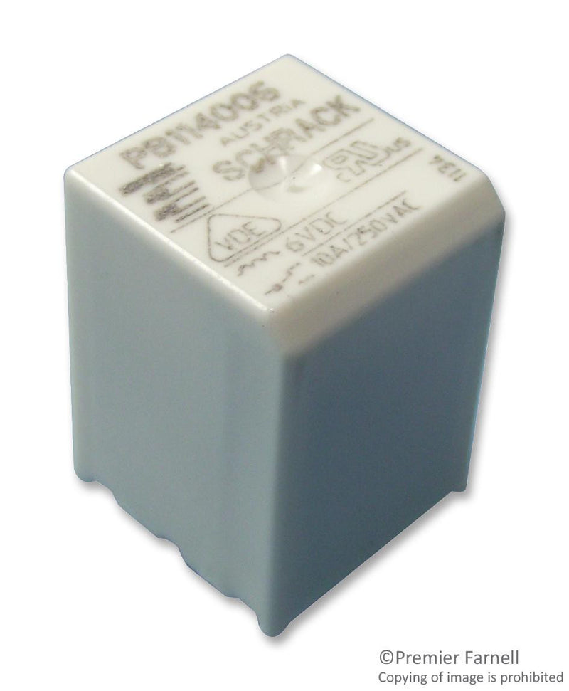 SCHRACK - TE CONNECTIVITY PB114006 General Purpose Relay, PB Series, Power, Non Latching, SPDT, 6 VDC, 10 A