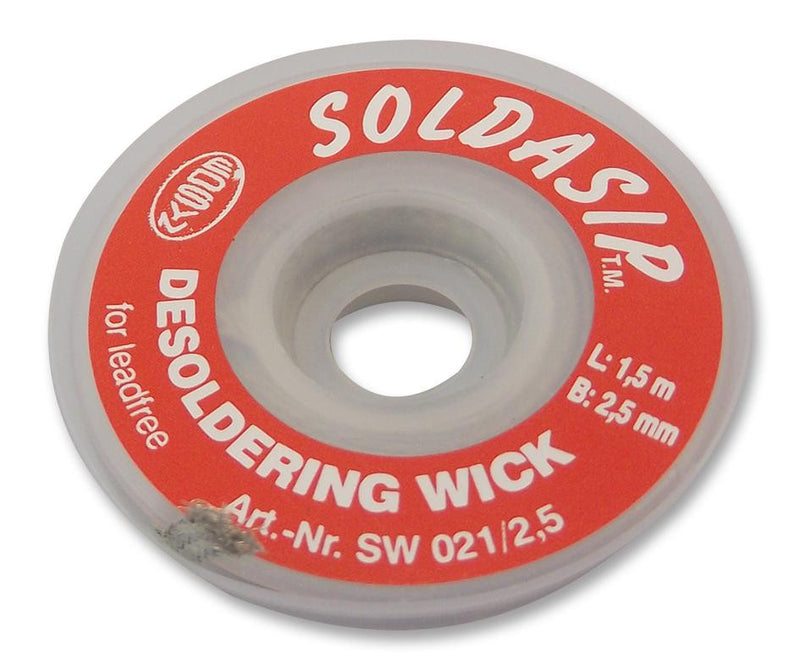 EDSYN SW021/2,5 SOLDASIP Lead-Free Desoldering Braid - 2.5mm x 1.5m