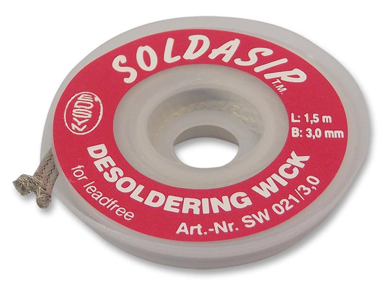 EDSYN SW021/3,0 SOLDASIP Lead-Free Desoldering Braid - 3mm x 1.5m