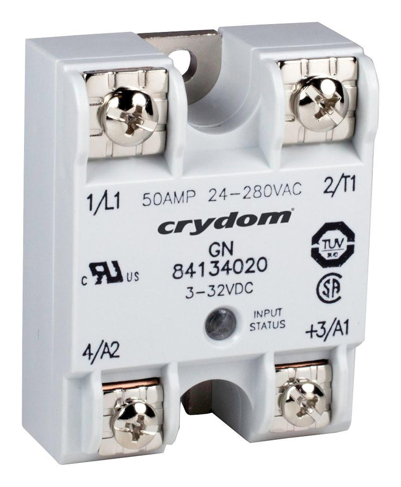 CROUZET AUTOMATION 84134020 Solid State Relay, 50 A, 280 VAC, Panel, Screw, Zero Crossing