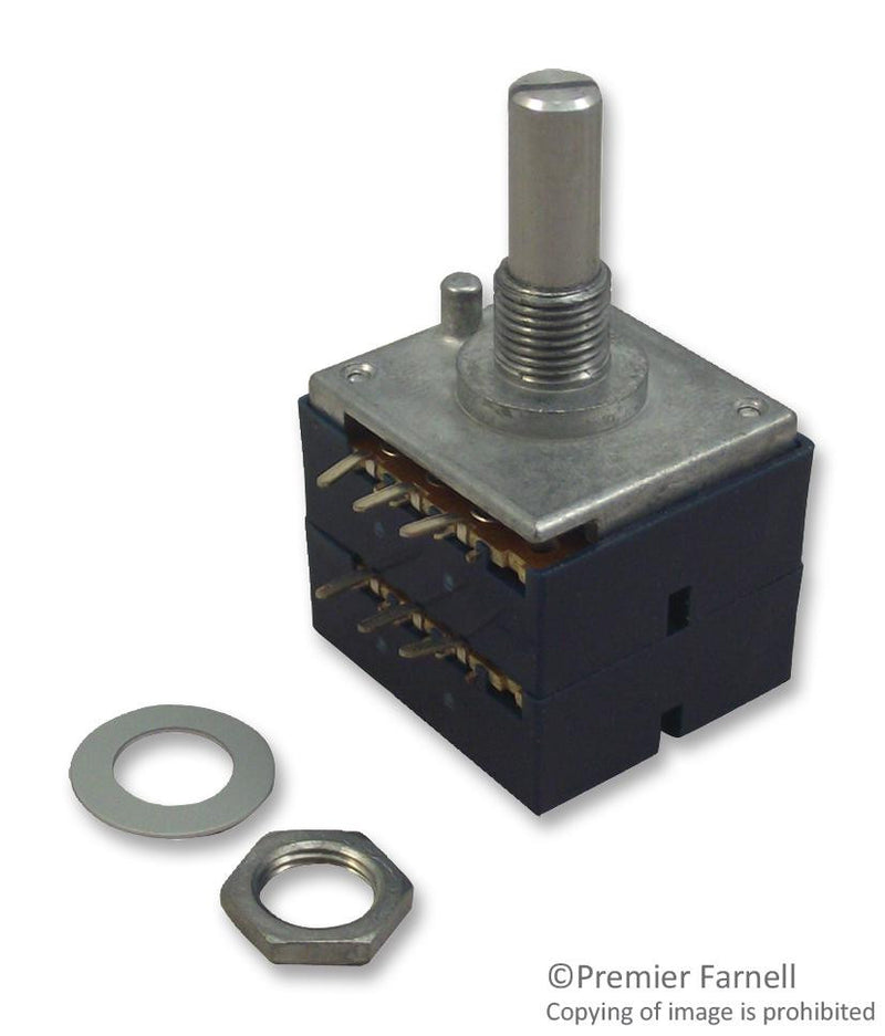 ALPS RK27112B0A0B Rotary Potentiometer, 50 kohm, 50 mW, &plusmn; 20%, RK27 Series, 1 Turns, Logarithmic