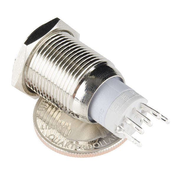 Tanotis - Genuine sparkfun Metal Pushbutton - Momentary (16mm, White) - 2