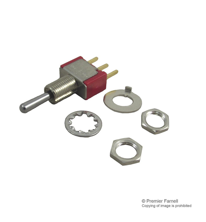 TE CONNECTIVITY A103SYCB04 Toggle Switch, SPDT, Non Illuminated, On-Off-On, GEMINI Series, Panel