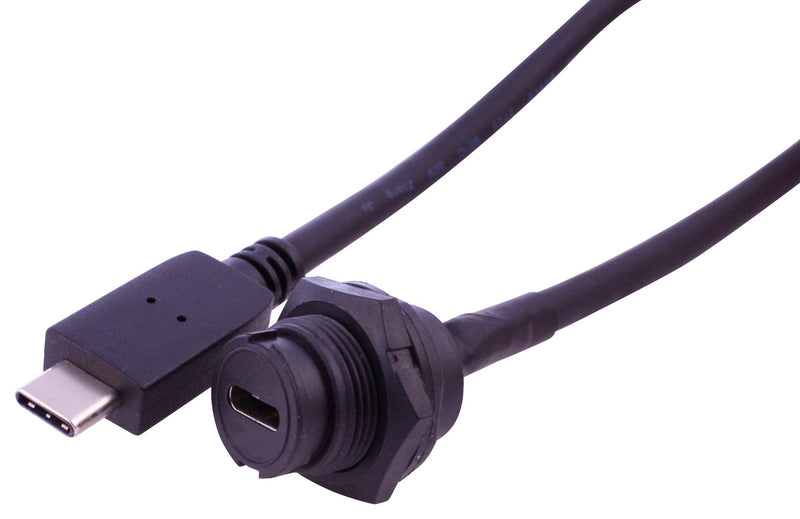 Multicomp PRO MP002445 USB Cable 100 mm 3.9 " 3.1 Black