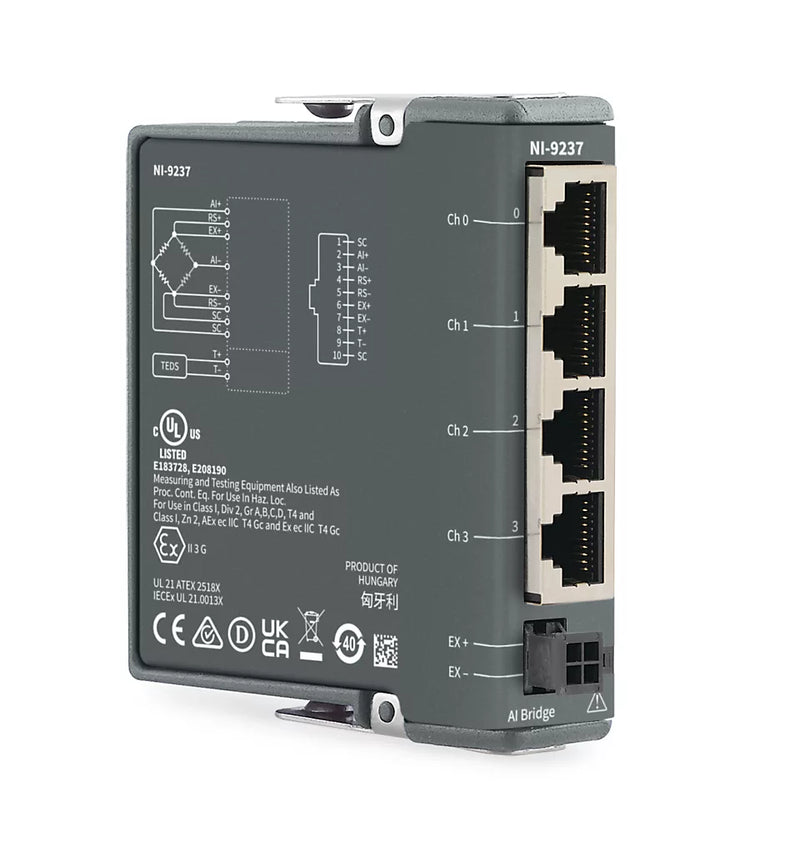 NI 779521-01 Strain / Bridge Input Module, C Series, NI-9237, 50 kSPS, 24 bit, 4 Input, cDAQ/RIO System, RJ-50