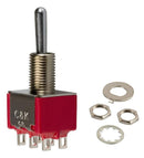 C & K COMPONENTS 7201K2ZQE Toggle Switch, DPDT, Non Illuminated, On-None-On, 7000 Series, Panel, 5 A