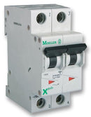 EATON MOELLER FAZ-C16/2 Thermal Magnetic Circuit Breaker, FAZ Series, 415 VAC, 48 VDC, 16 A, 2 Pole, DIN Rail