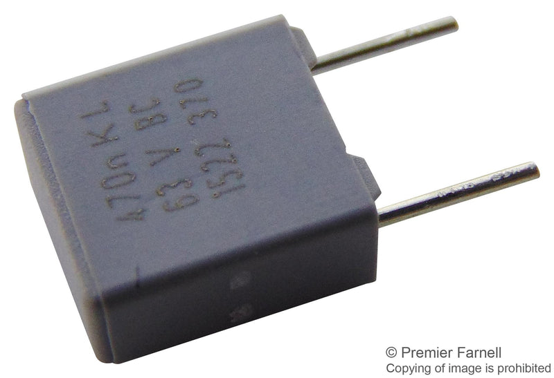 VISHAY BFC237011474 Film Capacitor, 0.47 &micro;F, 63 V, PET (Polyester), &plusmn; 10%, MKT370 Series