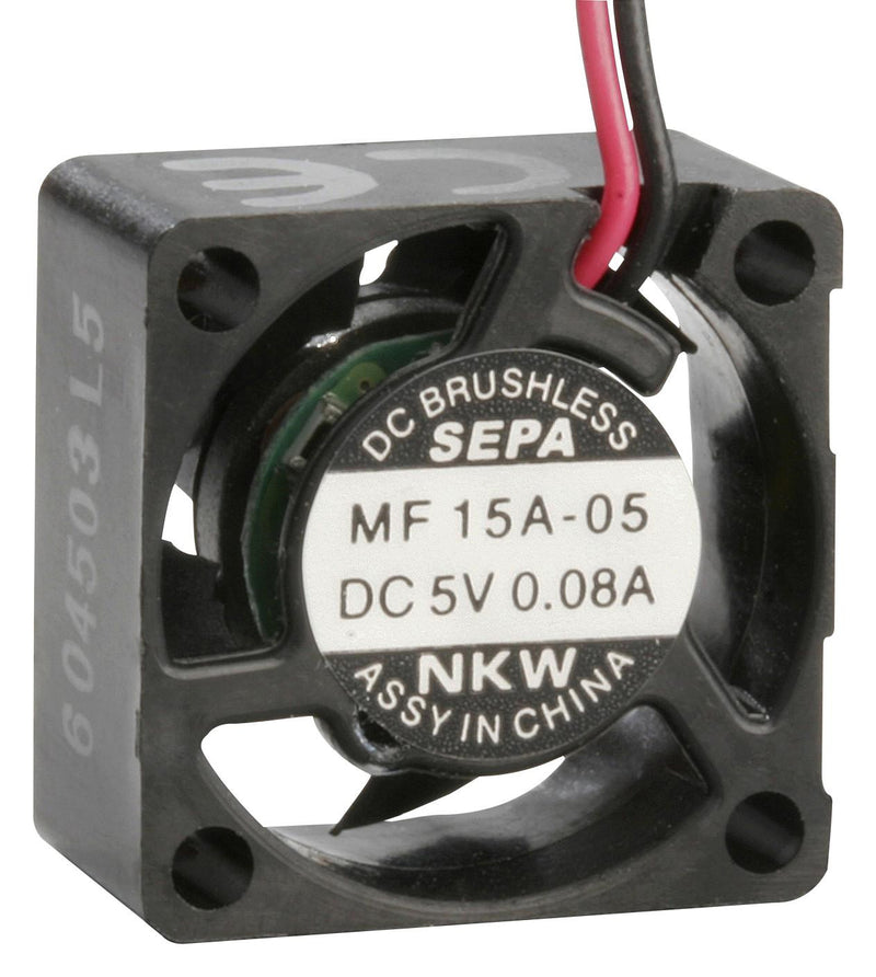 SEPA MF_15A05 Axial Fan, Brushless Motor, Miniature, High Reliability, Sleeve, 5 V, DC, 15 mm, 8 mm, 10 dBA