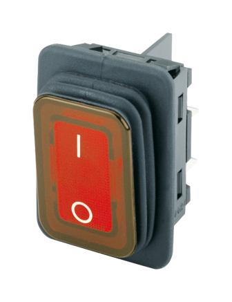 Marquardt 1935.3141 Rocker Switch On-Off Dpst Illuminated Panel Mount Red 1930 Series New