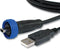 BULGIN PX0441/4M50 USB Cable Assembly, Mini USB Type B Plug, USB Type A Plug, USB 2.0, 14.76 ft, 4.5 m