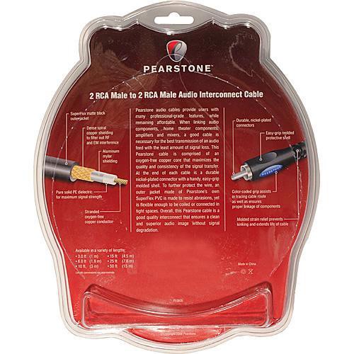 Pearstone 2 RCA Male to 2 RCA Male Audio Cable (3')