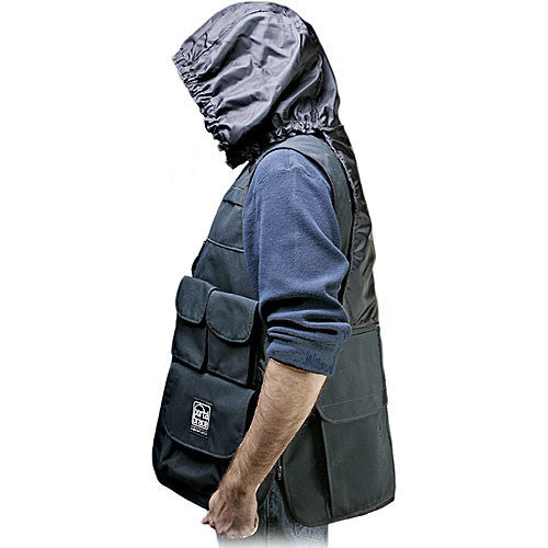 Porta Brace Video Vest with Hood (Large, Black)