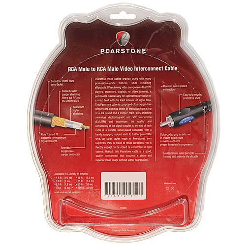 Pearstone RCA Male to RCA Male Composite Video Cable - 6'