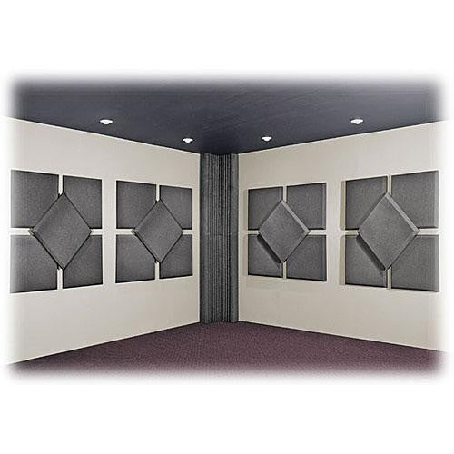 Auralex SFS-112 SonoFlat System (Charcoal Gray) - 24 2" SonoFlat Panels (Charcoal Gray,) 4 SonoColumns (Charcoal Gray,) 4 SonoCollars (Charcoal Gray) and 5 Tubes of TubeTak Pro Adhesive