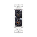 RDL DS-XLR2F Decora Wall Plate with Dual XLR 3-Pin Female Connectors (Stainless Steel)