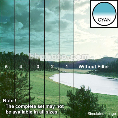 Tiffen 6.6 x 6.6" 1 Cyan Hard-Edge Graduated Filter