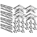 Milos M222 Trio QuickTruss Hanging Kit - includes: 4 Truss Sections, 2-Way 90 Degree Corners, Clamps with Lifting Eyes - 7.5 x 7.5'