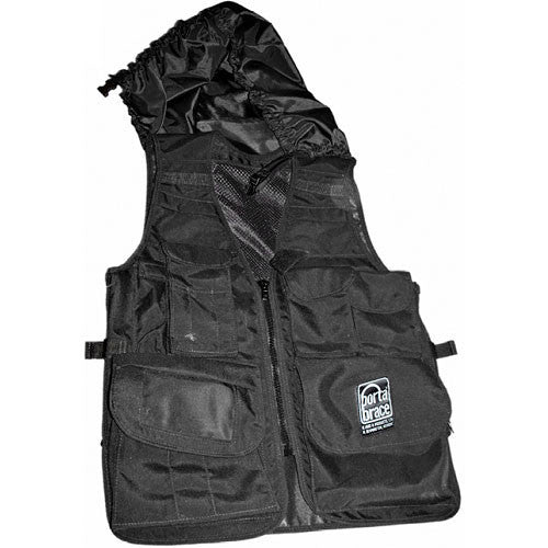 Porta Brace Video Vest with Hood (X-Large, Black)