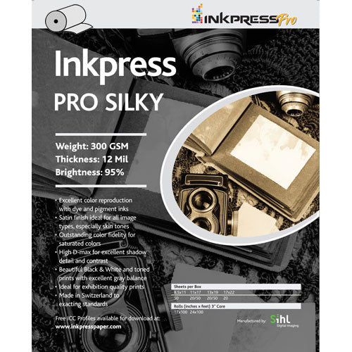 Inkpress Media Pro Silky Paper (17" x 100' Roll)