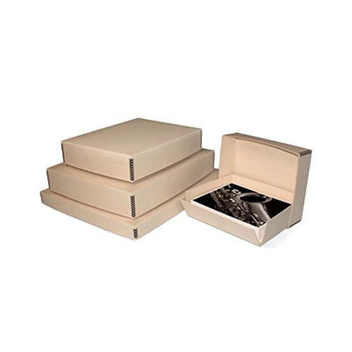 Print File Drop-Front Metal Edge Archival Storage Box (Tan, 11.5 x 17.5 x 3")