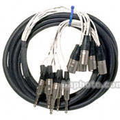 Pro Co Sound MT8BQXM-20 Analog Harness Cable 8x 1/4" TRS Phone Male to 8x XLR Male (20')