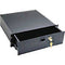 Middle Atlantic D4LK 4-Space Rack Drawer with Lock (Black Brushed Finish)