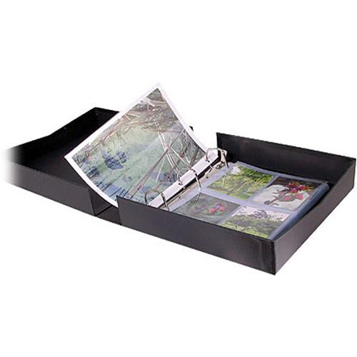 Archival Methods RingFolio Binder Box with 1.5" D-Rings (Black Lining)