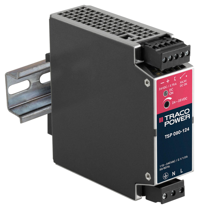 TRACOPOWER TSP 090-148 AC/DC DIN Rail Power Supply (PSU), Industrial, 1 Output, 96 W, 48 VDC, 2 A