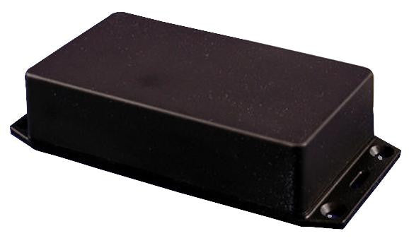 HAMMOND 1591XXAFLBK IP54 Black Flame Retardant ABS Enclosure with Flanged Lid - 100x51x22mm