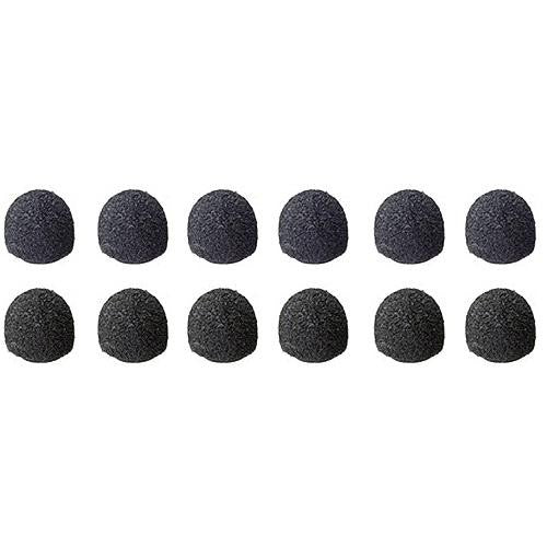 Sony ADC77B - Set of 12 Black Urethane Windscreen Kit for ECM77 Microphone