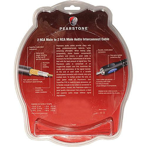 Pearstone 2 RCA Male to 2 RCA Male Audio Cable (15')