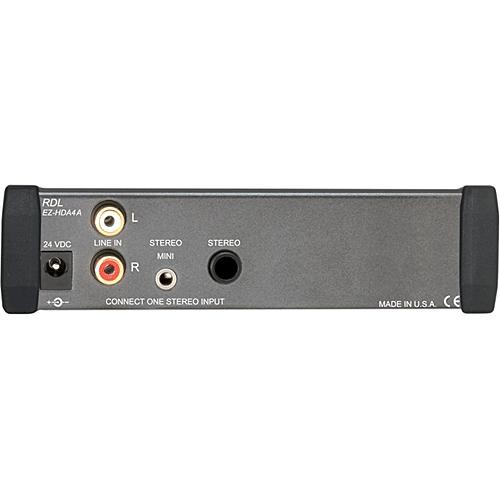 RDL EZ-HDA4A 4-Channel Stereo Headphone Distribution Amplifier (Front Outputs)