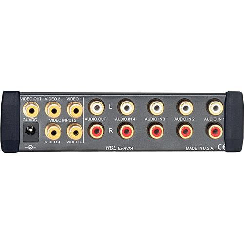 RDL EZ-AVX4 4-Channel Composite Video and Audio Switcher