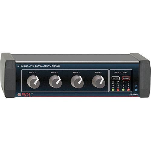 RDL EZ-MX4L Stereo 4-Channel Line-Level Mixer