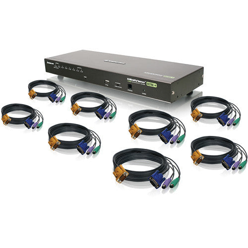 IOGEAR 8-Port USB PS/2 Combo KVMP Switch With PS/2 KVM Cables