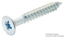 DURATOOL DT000125 CSK HEAD POZIDRIV WOOD SCREW, STEEL, 8G