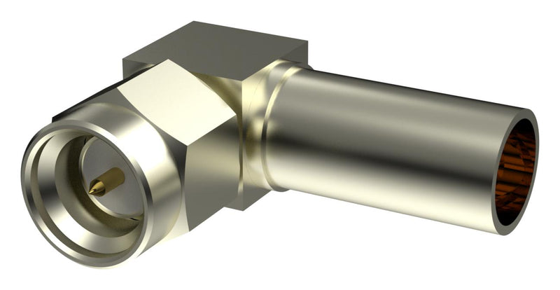 Taoglas SMAMRA.P.GN.HT RF / Coaxial Connector SMA Right Angle Plug Crimp 50 ohm CFD-200 RG58