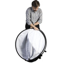 Impact Collapsible Oval Reflector Disc - White Translucent - 41x74"