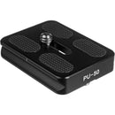 Induro PU-50 Slide-In Quick Release Plate for B-00 & B-0 Ballheads