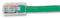 VIDEK 1996-1G Ethernet Cable, Patch Lead, Cat6, RJ45 Plug to RJ45 Plug, Green, 1 m