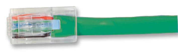 VIDEK 1996-1G Ethernet Cable, Patch Lead, Cat6, RJ45 Plug to RJ45 Plug, Green, 1 m