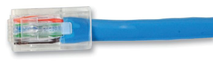 VIDEK 1996-1B Ethernet Cable, Patch Lead, Cat6, RJ45 Plug to RJ45 Plug, Blue, 1 m