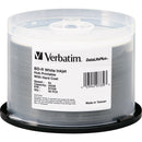 Verbatim BD-R Blu-Ray 25GB 6x White Inkjet Hub Printable Discs (50 Pack Spindle)