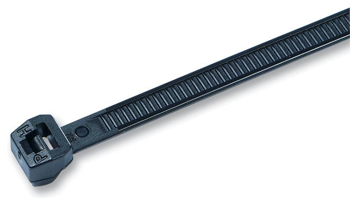 HELLERMANNTYTON T18ROS.HB3P Outside Serrated Cable Ties Black 2.5 x 100mm 100 Pack