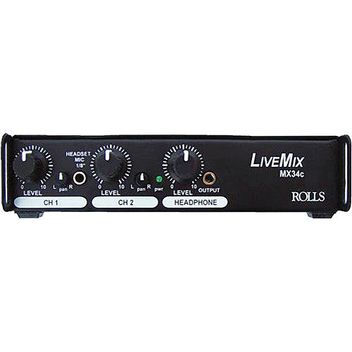 Rolls MX34c LiveMix 2 Channel Microphone Mixer