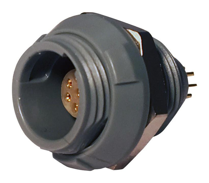 NORCOMP 8P1P003210GRF01 CIRCULAR CONNECTOR, 3POS, RCPT, PANEL