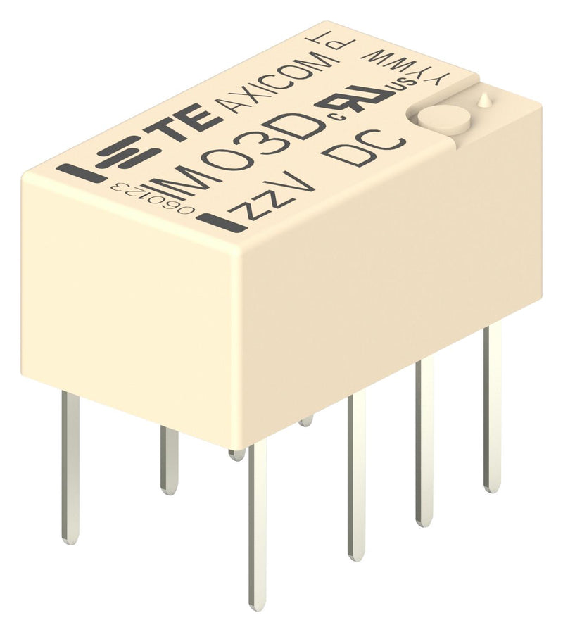 Axicom - TE Connectivity IM03DTS IM03DTS Power Relay Dpdt 5 VDC A IM Through Hole Non Latching