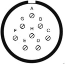 Amphenol Aerospace D38999/20ME8PN-LC D38999/20ME8PN-LC Circular Connector MIL-DTL-38999 Series III Wall Mount Receptacle 8 Contacts